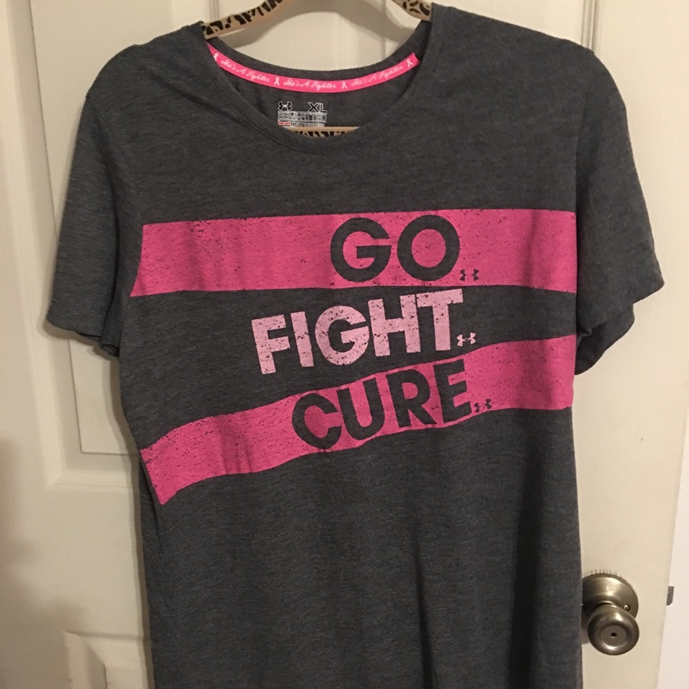 🌸NWOT UNDER ARMOUR BREAST CANCER T-SHIRT SIZE XL